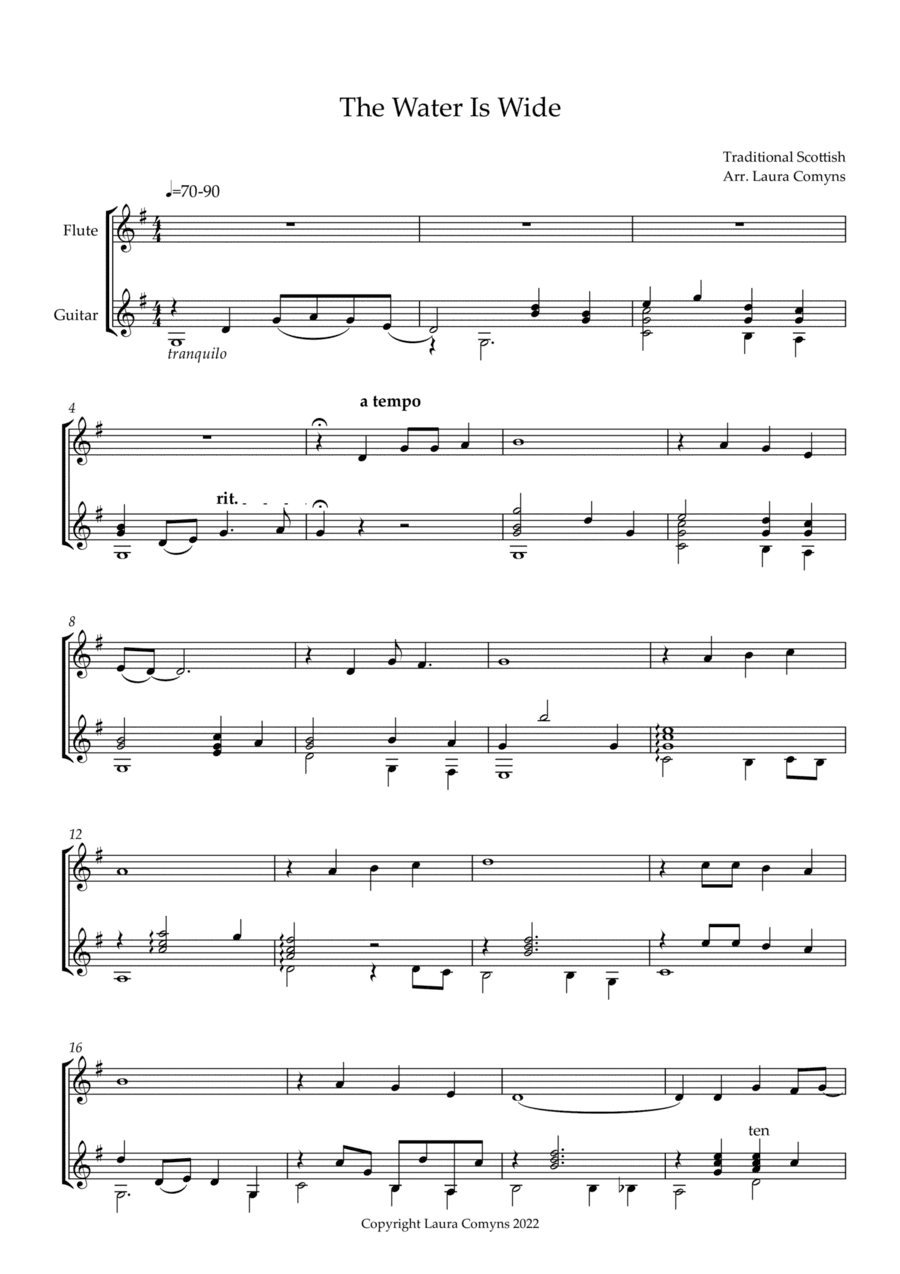 The Water is Wide (arr. Laura Comyns)