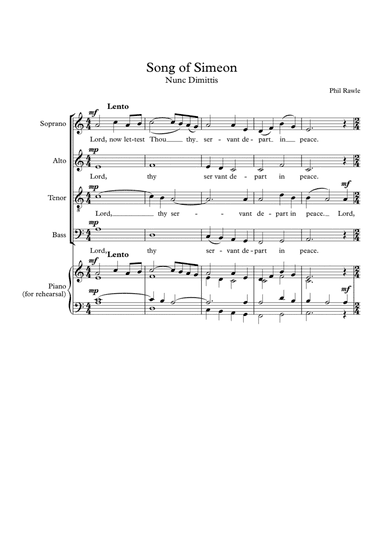 Song of Simeon (Nunc Dimittis)