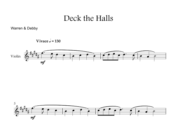 Deck the Halls (arr. Warren & Debby)