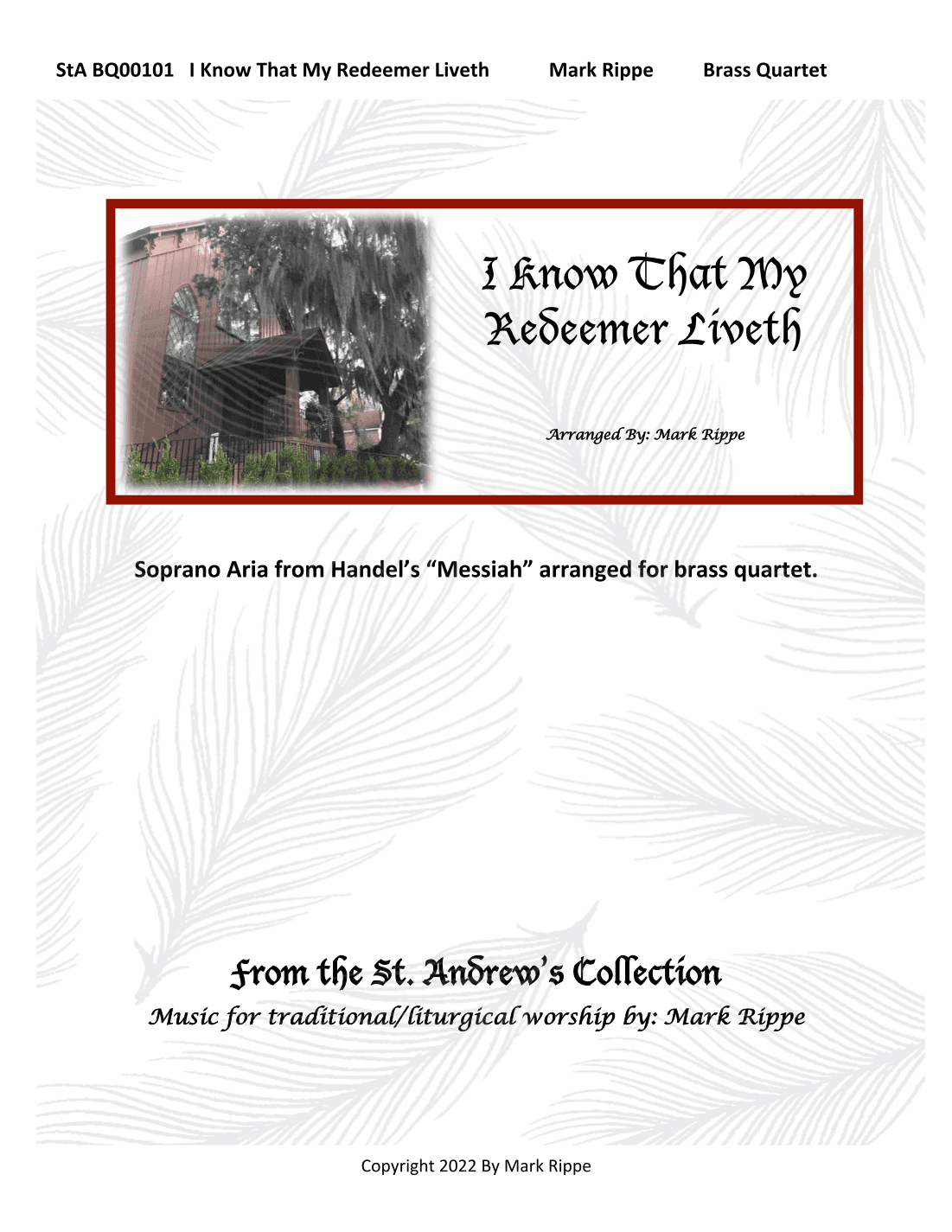 I Know That My Redeemer Liveth (StA BQ00101) (arr. Mark Rippe)