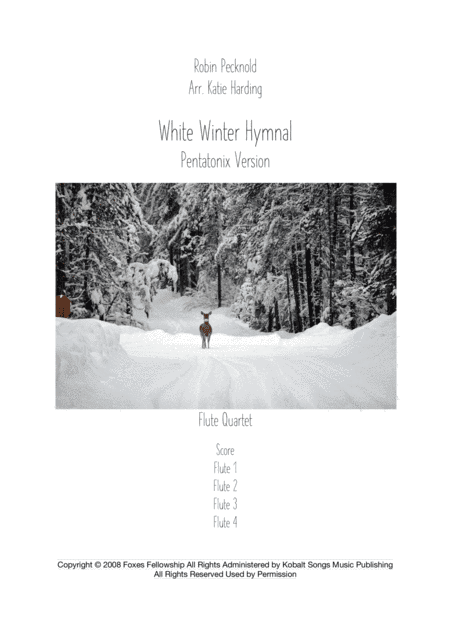 White Winter Hymnal (arr. Katie Harding)