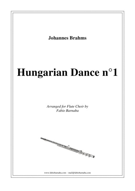Hungarian Dance n°1 - for Flute Choir (arr. Fabio Barnaba)