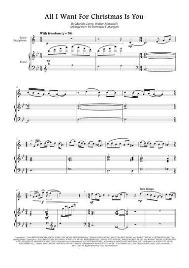 All I Want For Christmas Is You (arr. Henrique F Mangoni)