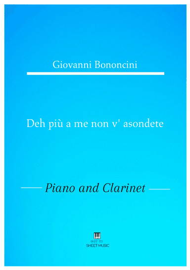 Giovanni Bononcini - Deh pi a me non v_asondete (Piano and Clarinet) (arr. ANDRE LAITANO)
