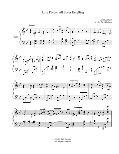 Love Divine, O Loves Excelling (arr. Rick Barham)