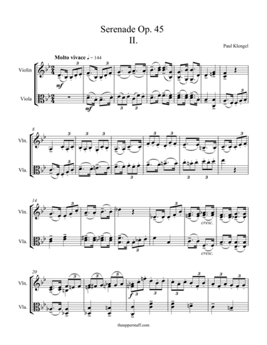 Serenade Op. 45 Movement 2 (arr. Nick Lacanski)
