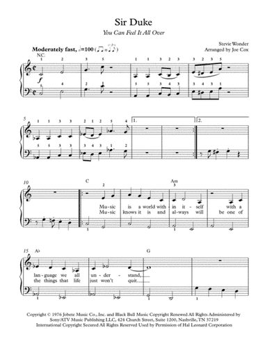 Sir Duke (arr. Joe Cox)