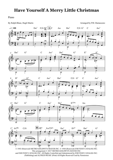 Have Yourself A Merry Little Christmas (arr. P.H. Damasceno)