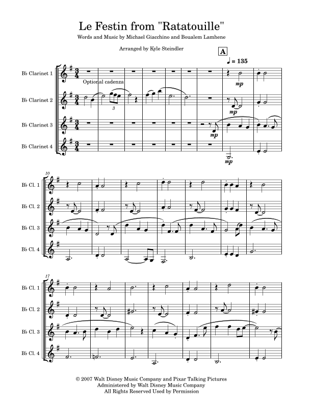 Le Festin (arr. Kyle Steindler)