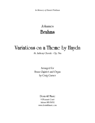 Variations on a Theme by Haydn (for Organ and Brass Quintet) (arr. Craig Garner)