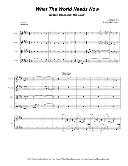 What The World Needs Now Is Love (arr. Stephen DeCesare)