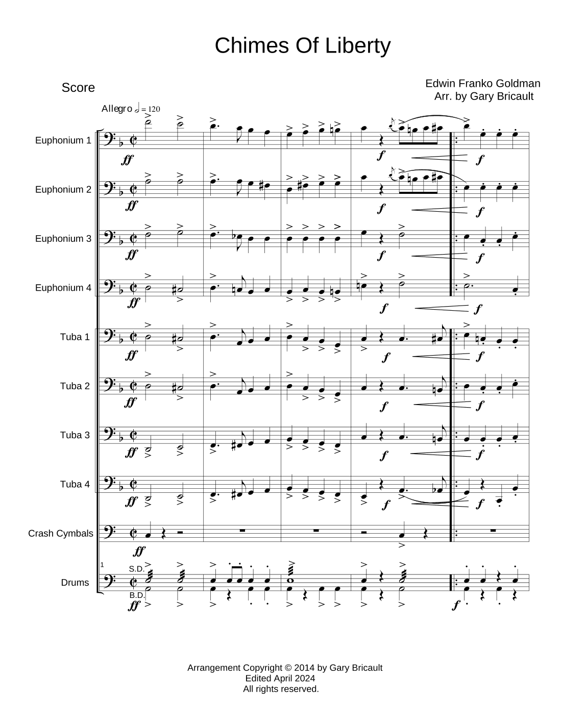 Chimes of Liberty (arr. Gary Bricault)