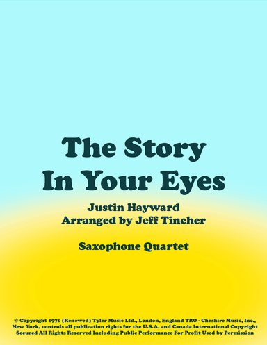 The Story In Your Eyes (arr. Jeff Tincher)