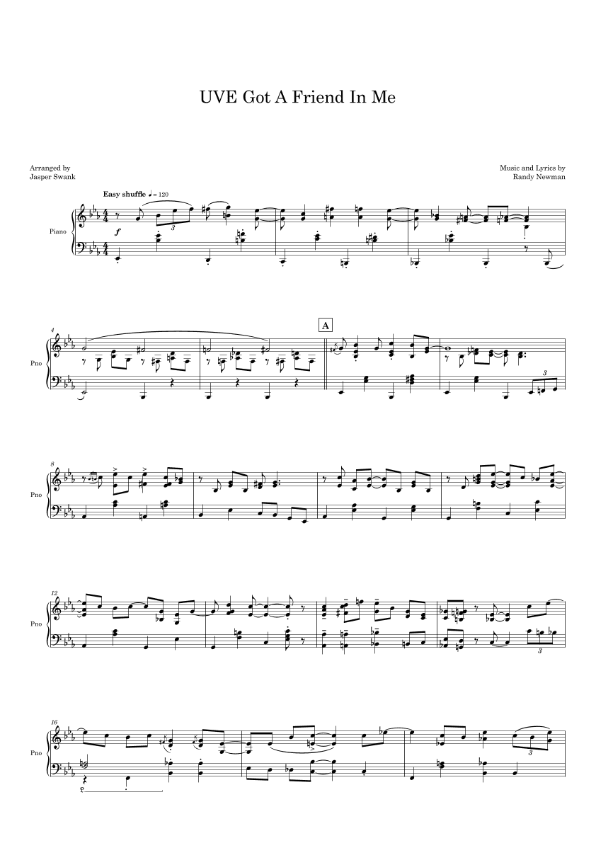 You've Got A Friend In Me (arr. Jasper Swank)
