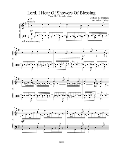 Lord, I Hear Of Showers Of Blessing (arr. Keith James)