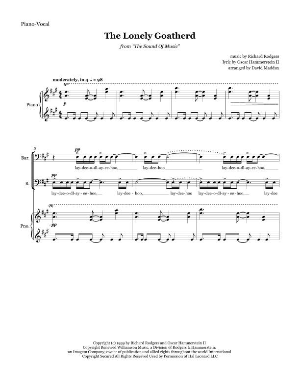 The Lonely Goatherd from the Sound of Music (arr. David Maddux)