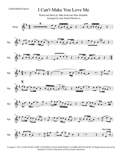 I Can't Make You Love Me (arr. Jose Daniel Morales A.)
