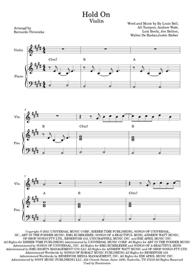 Hold On (arr. Bernardo Thronicke)