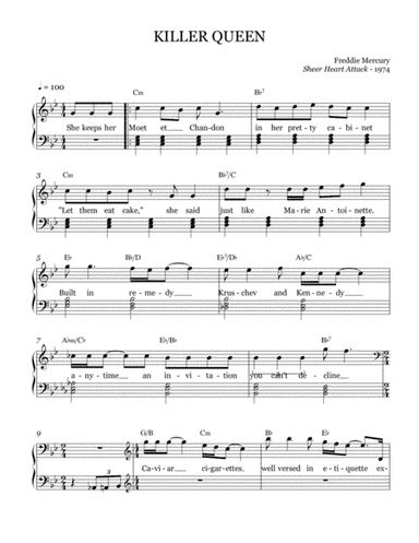 Killer Queen (arr. Brock Chart)
