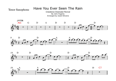 Have You Ever Seen The Rain? (arr. Josiel Oliveira)