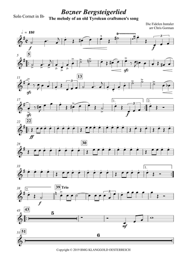 Bozner Bergsteigerlied (arr. Chris Gorman)
