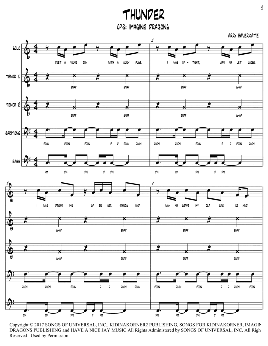 Thunder (arr. Brian Haverkate)