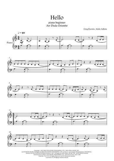 Hello (arr. Duda Oriontte)