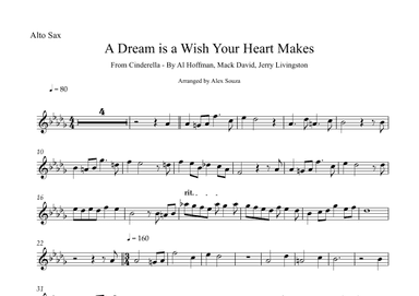 A Dream Is A Wish Your Heart Makes (arr. Alex Souza)