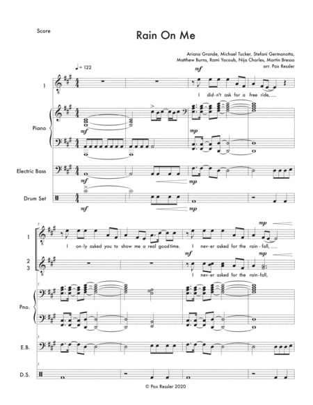 Rain On Me (arr. Pax Ressler)