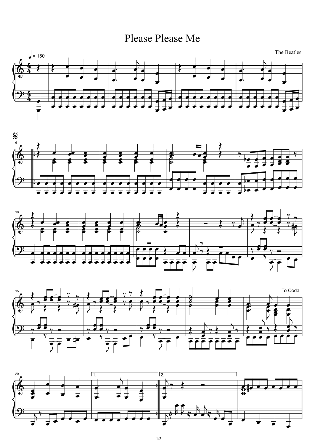 Please Please Me (arr. The Beatles)