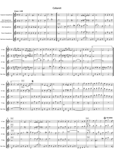 Cabaret (from: "cabaret") (arr. Robert Rainford)