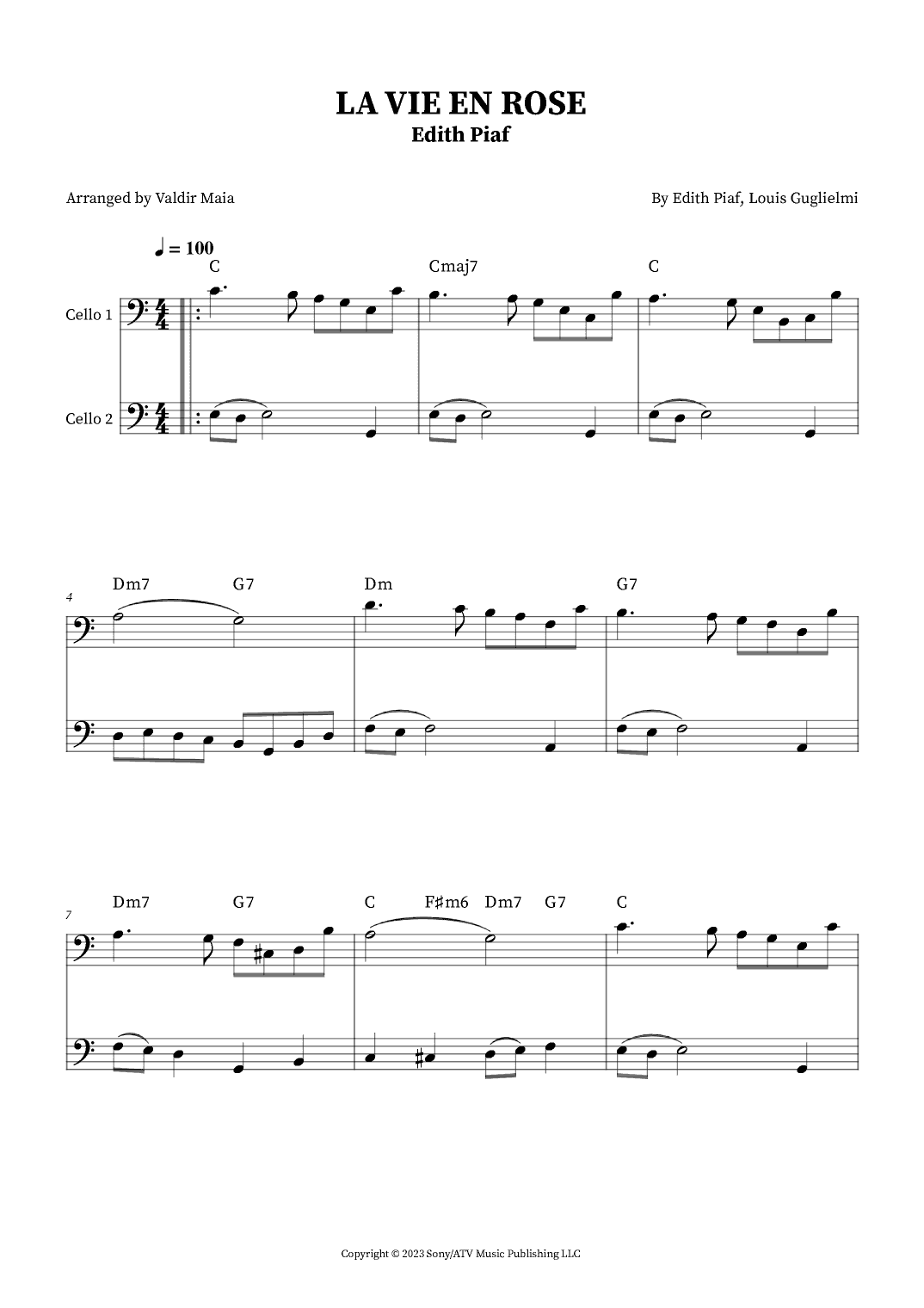 La Vie En Rose (arr. Valdir Maia)