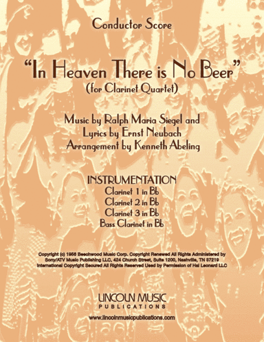 In Heaven There Is No Beer (arr. Kenneth Abeling)
