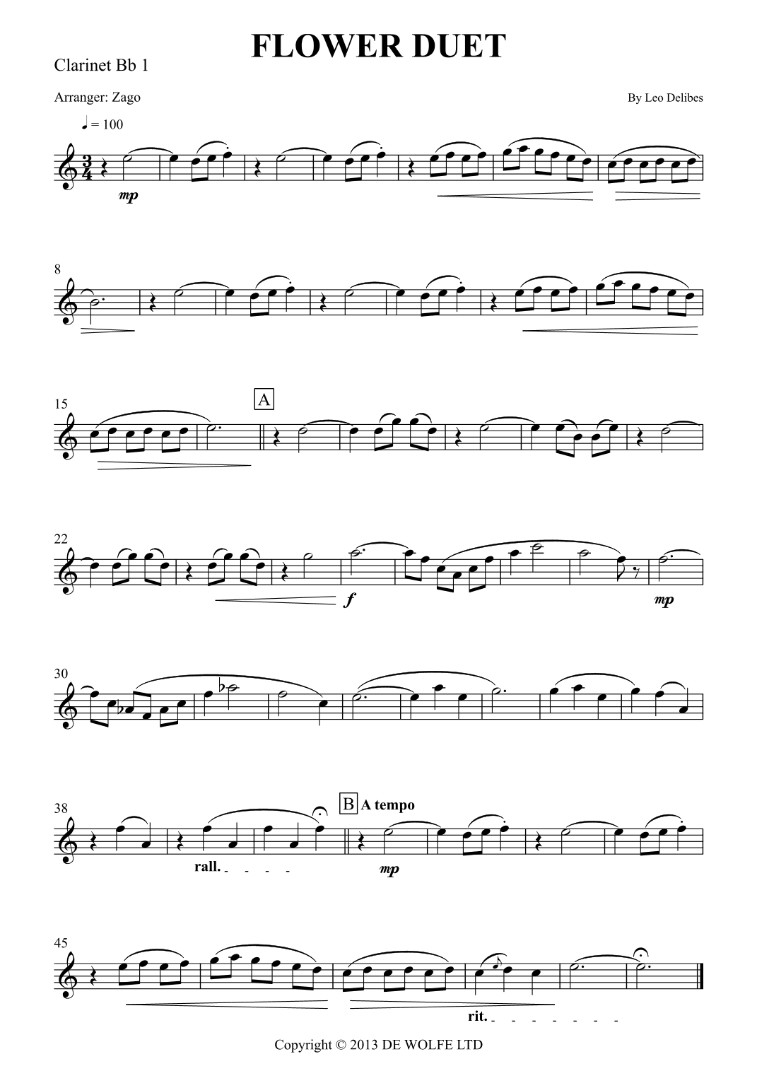 Lakme - Flower Duet (arr. Zago)