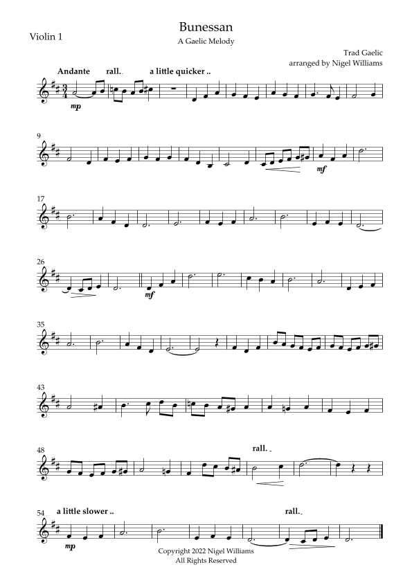 Bunessan, a Gaelic Melody (arr. Nigel Williams)