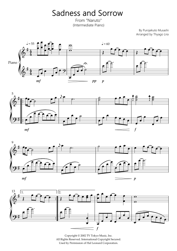 Sadness And Sorrow (arr. Thyago Lira)