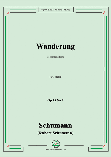 Schumann-Wanderung,Op.35 No.7 in C Major (arr. Open Cloud)