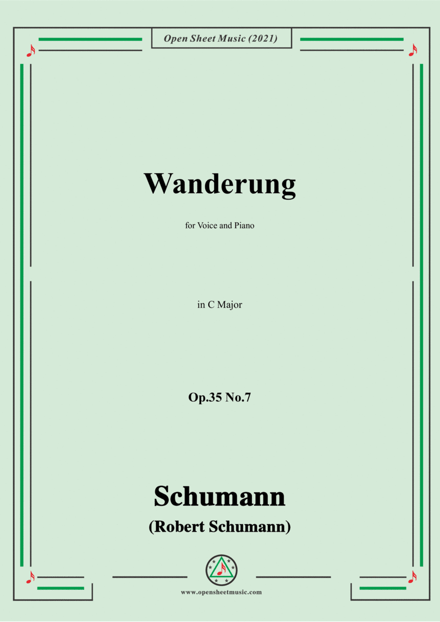 Schumann-Wanderung,Op.35 No.7 in C Major (arr. Open Cloud)