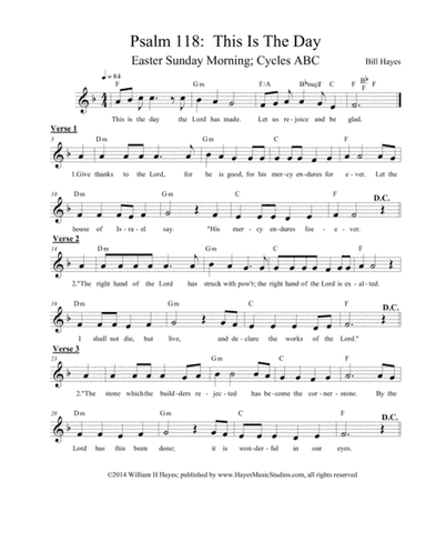 Psalm 118: This Is The Day (Easter Sunday)