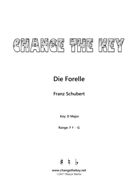Die Forelle - D Major (arr. Change the Key)