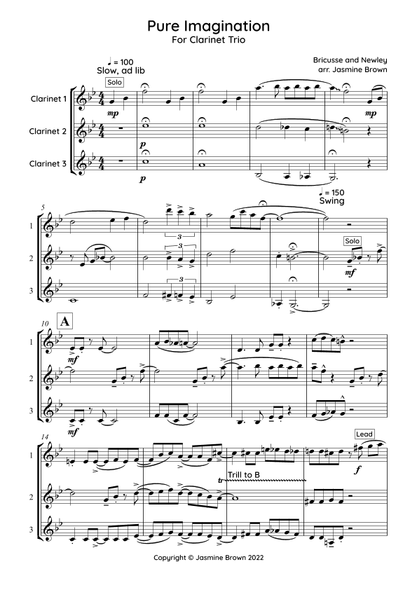 Pure Imagination (arr. Jasmine Brown)
