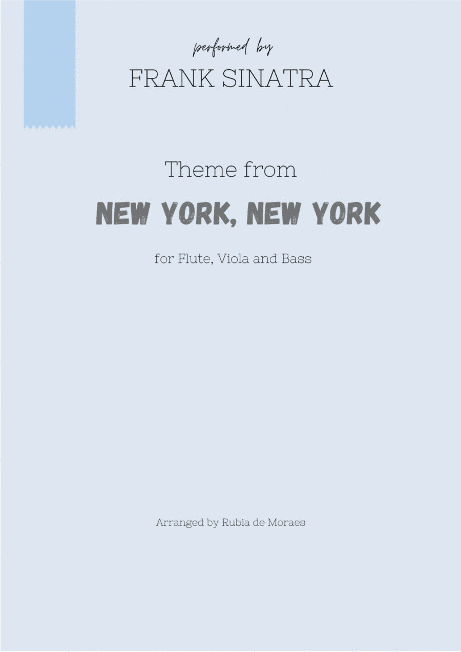 Theme From "new York, New York" (arr. Rubia de Moraes)