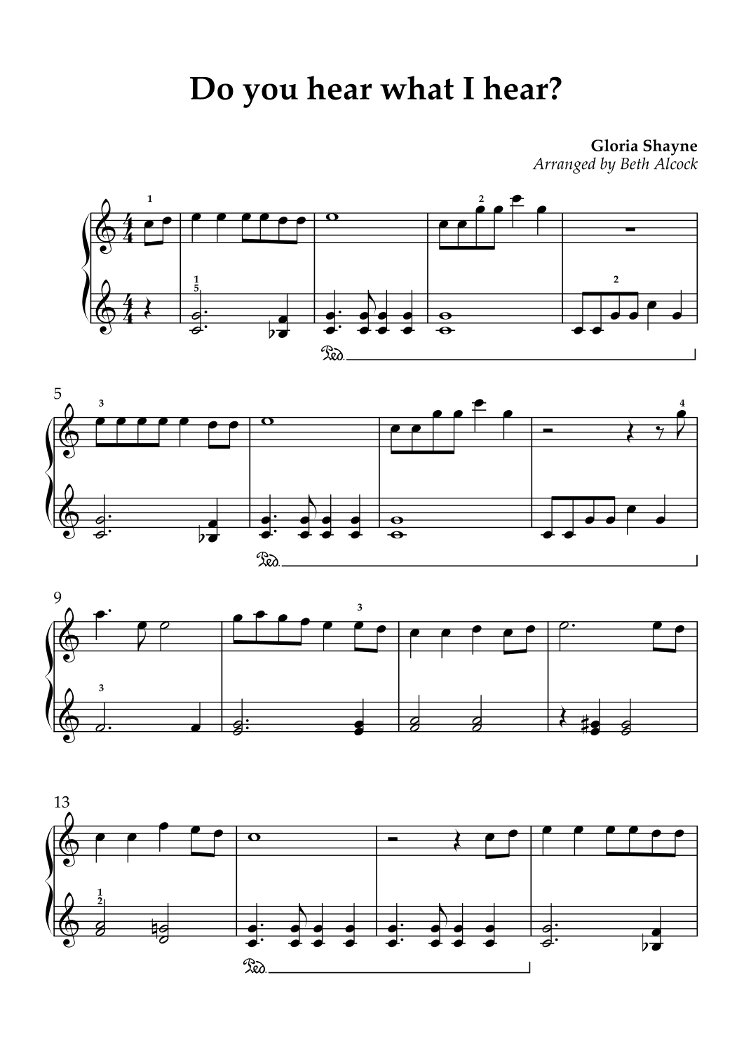 Do You Hear What I Hear (arr. Beth Alcock)