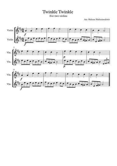 Twinkle Twinkle (arr. Helena Hafsteinsdóttir)