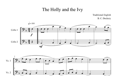 The Holly and the Ivy (Cello Duet) (arr. B. C. Dockery)