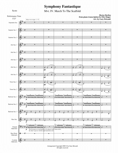 Symphonie Fantastique (Mvt 4) - March to the Scaffold (arr. Gary Bricault)