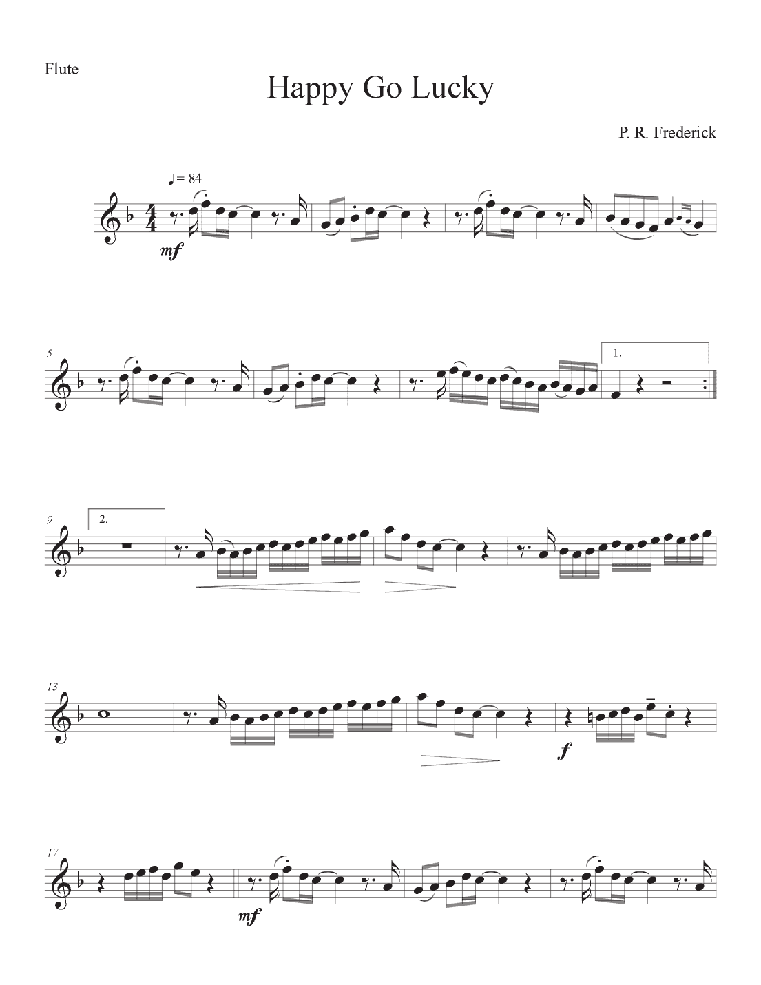 Happy Go Lucky (Flute Solo)