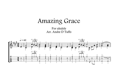 Amazing Grace UKULELE SOLO. ( religious and spiritual) BEGINNER (arr. Andre D Tuffo)