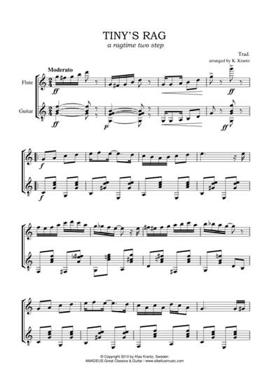 Tiny's Rag for flute and guitar (arr. Amadeus Music)