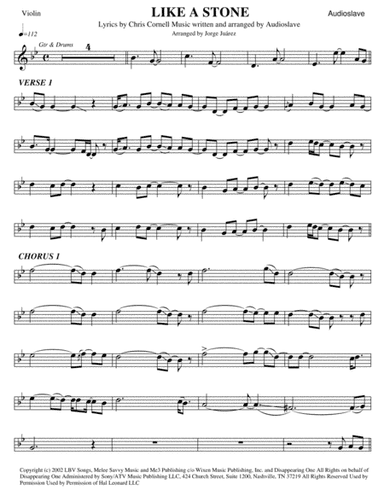 Like A Stone (arr. Jorge Juárez)